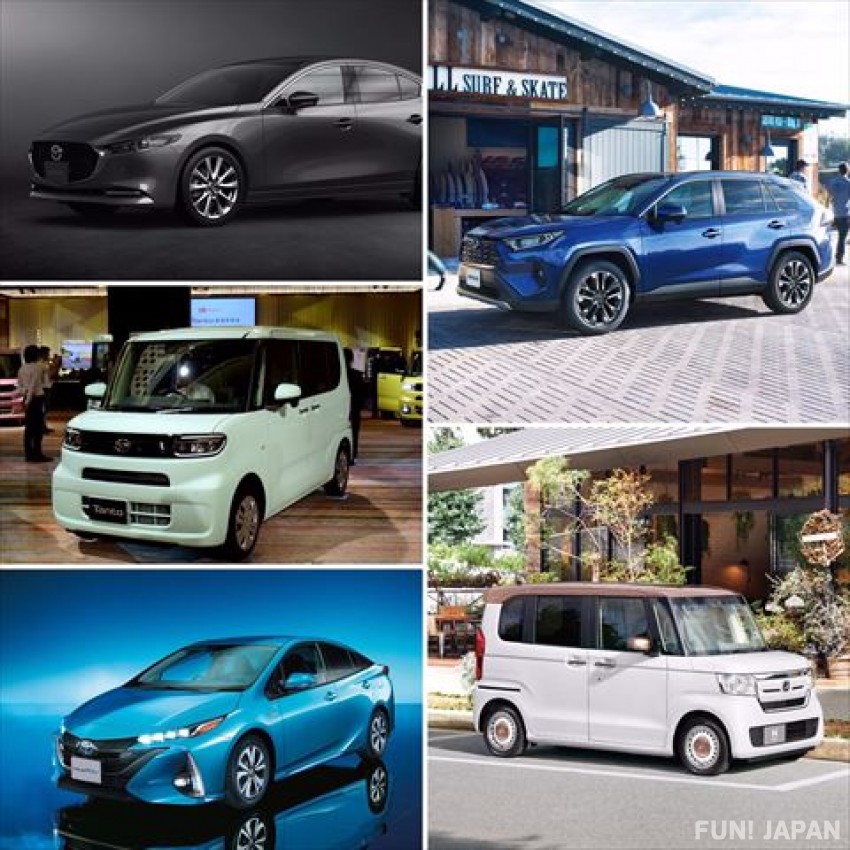 2019年夏季日本汽車銷售TOP5（普通房車與輕型車篇）